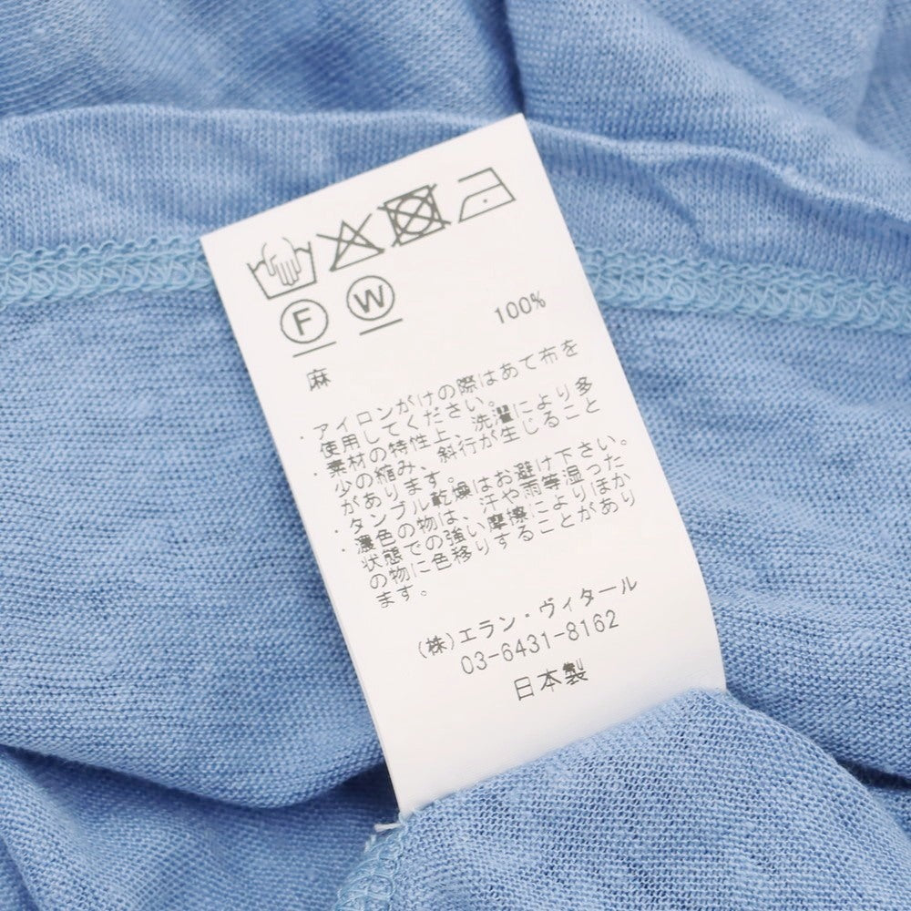 【中古】マーティーアンドサンズ MAATEE&SONS 2025年春夏 リネン ボートネック 長袖Tシャツ ライトブルー【 2 】【 状態ランクB 】【 メンズ 】