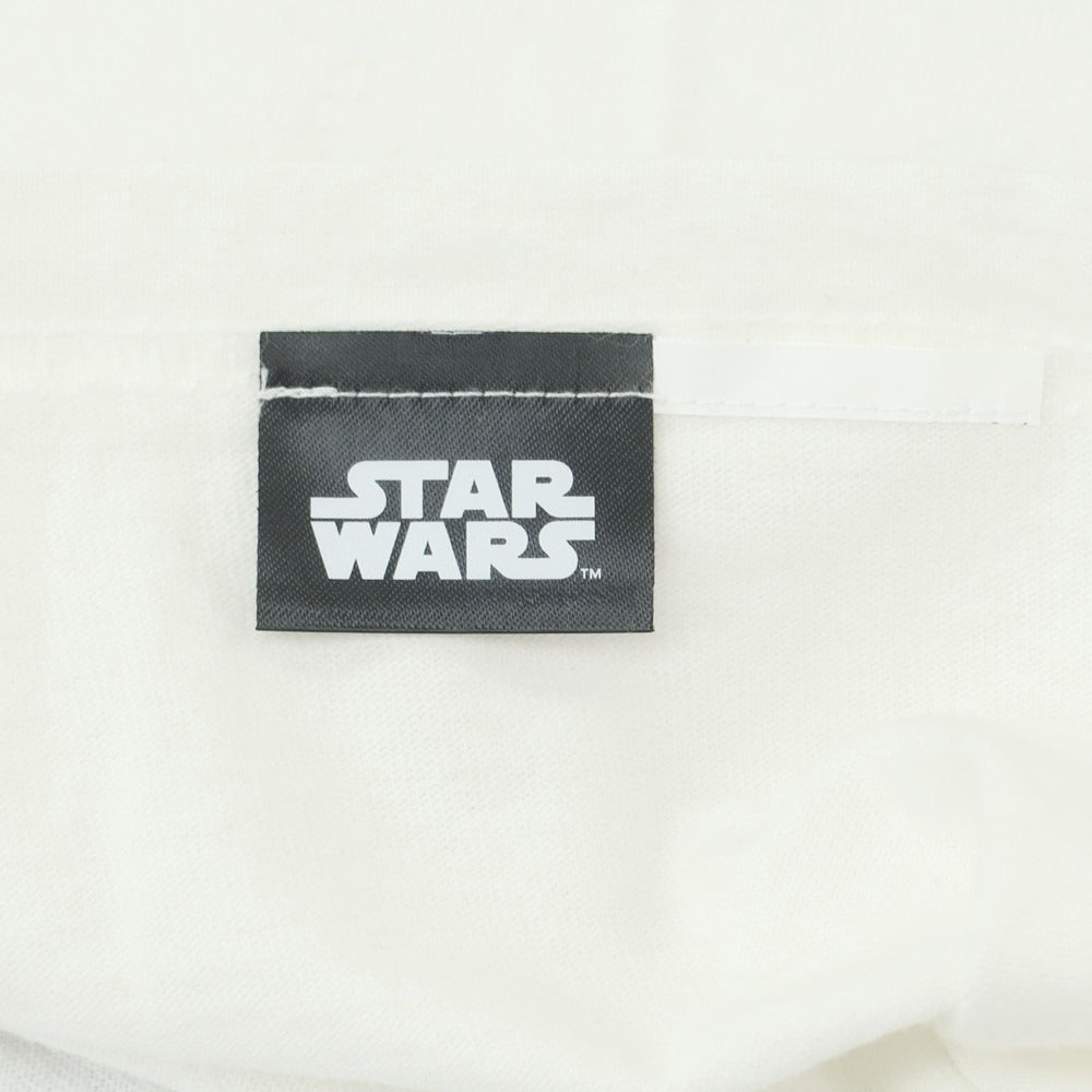 【中古】フラグスタフ F-LAGSTUF-F × STARWARS コットン系 クルーネック 半袖Tシャツ ホワイト【 表記なし(L位) 】【 状態ランクB 】【 メンズ 】
