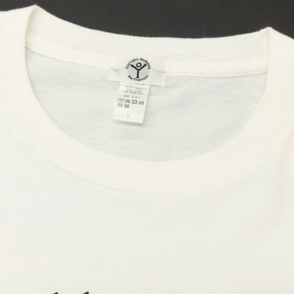 【中古】シティライツ ブックストア City Lights Bookstore コットン クルーネック 半袖Tシャツ ホワイト【 L 】【 状態ランクA 】【 メンズ 】