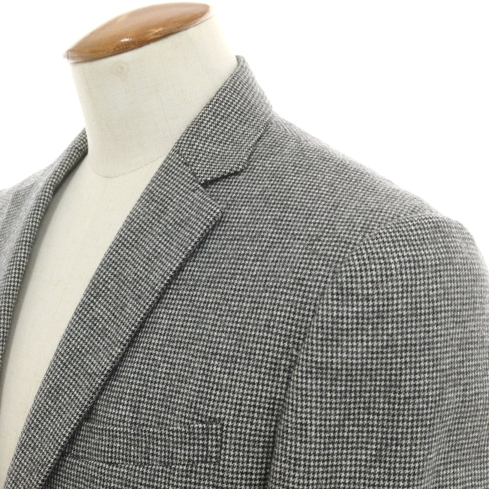 【中古】エストネーション ESTNATION ウール ハウンドトゥース 2つボタンスーツ グレー【 48 】【 状態ランクB 】【 メンズ 】