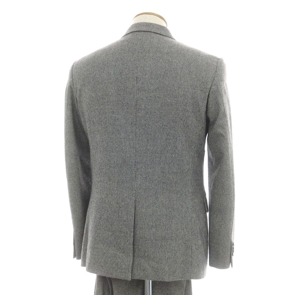 【中古】エストネーション ESTNATION ウール ハウンドトゥース 2つボタンスーツ グレー【 48 】【 状態ランクB 】【 メンズ 】