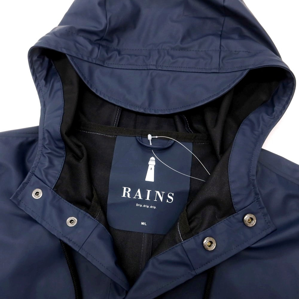【中古】レインズ RAINS ナイロン フーデッドコート ネイビー【 M/L 】【 状態ランクC 】【 メンズ 】