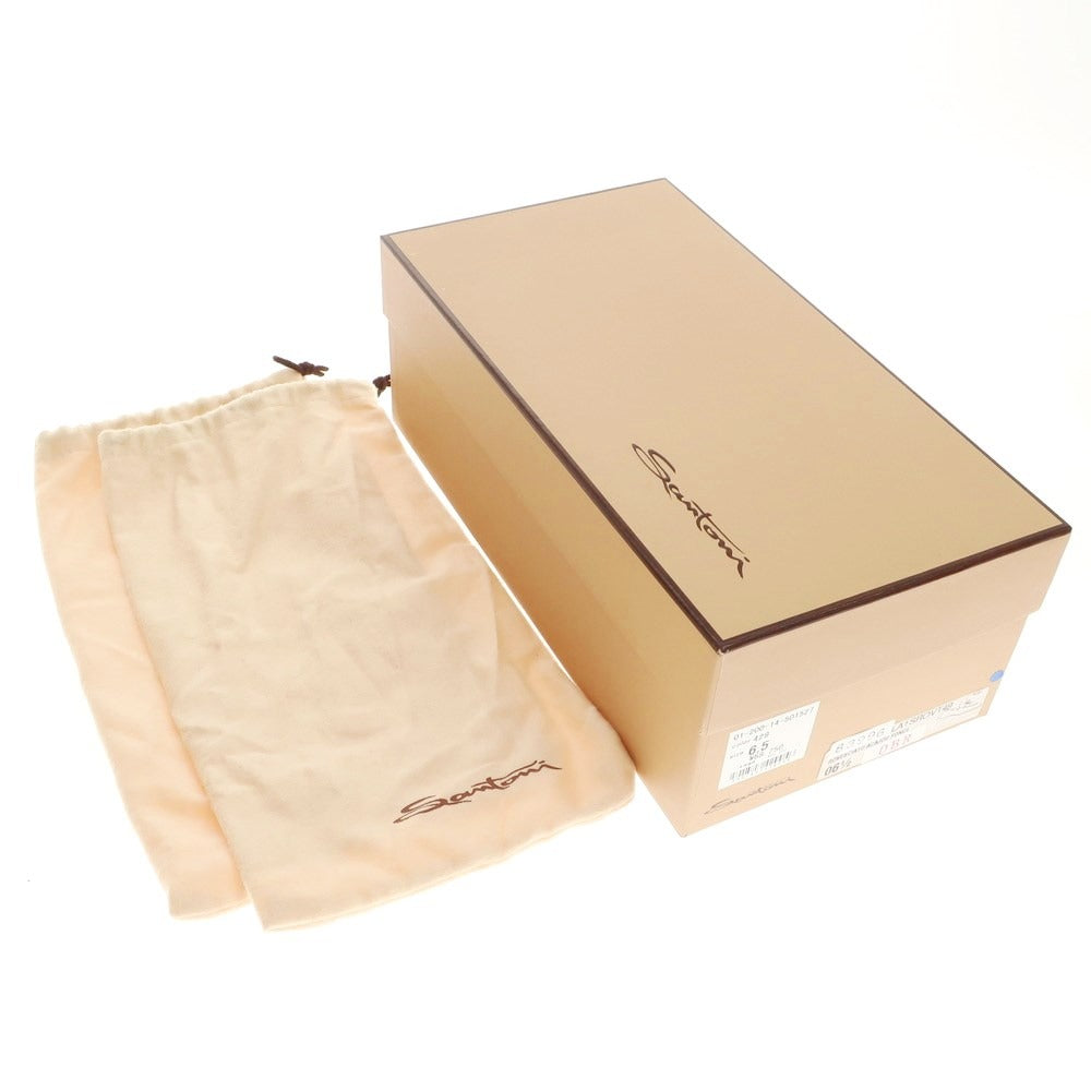 【中古】サントーニ Santoni スエード Uチップリボンローファー ブラウン【 6 1/2 F 】【 状態ランクB 】【 メンズ 】