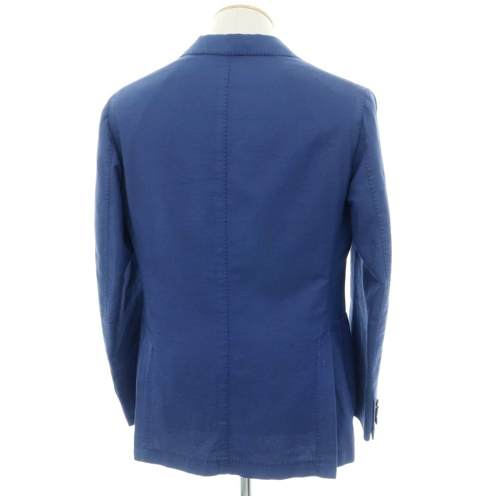【中古】ボリオリ BOGLIOLI COAT コットンリネン テーラードジャケット ブルー【 44 】【 状態ランクC 】【 メンズ 】