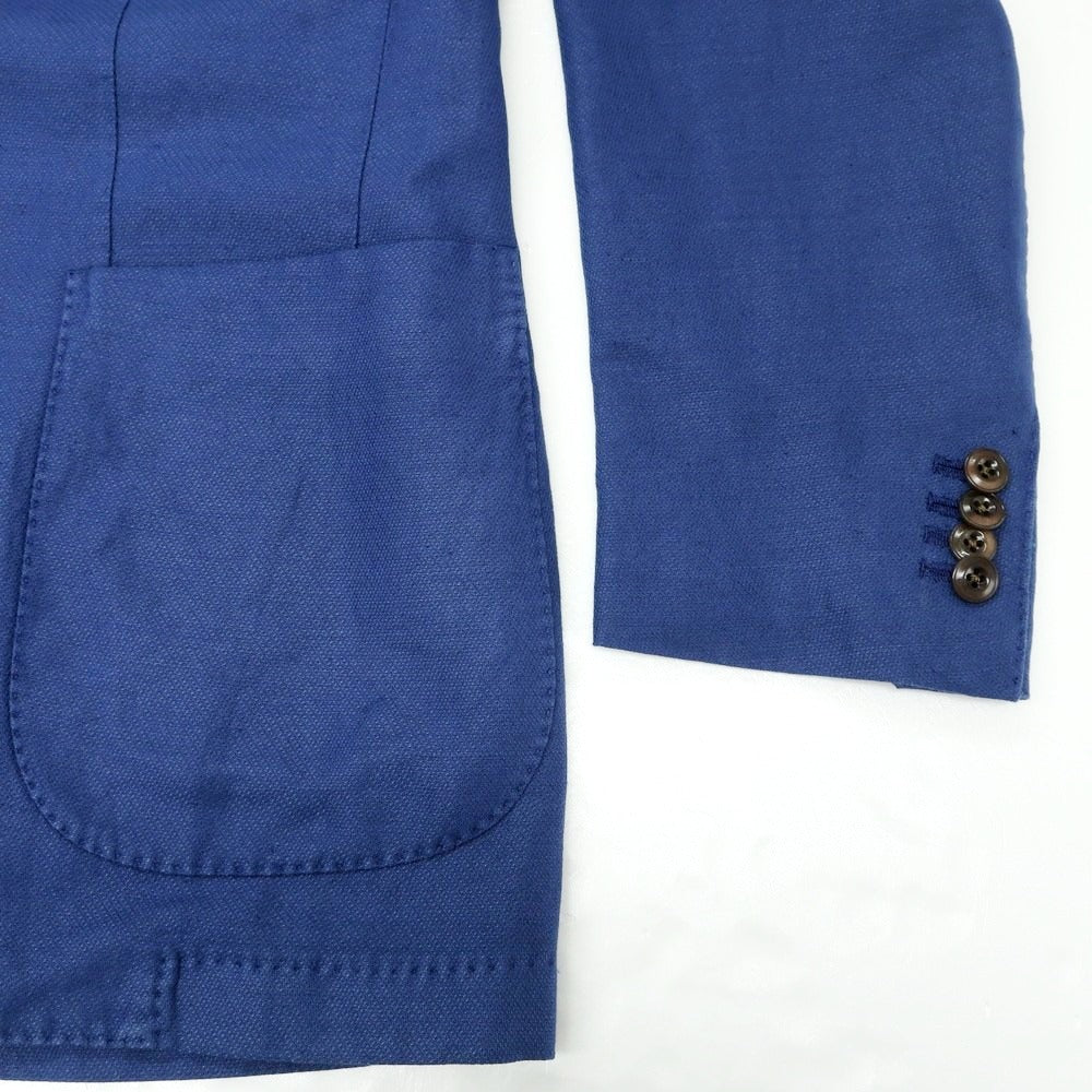【中古】ボリオリ BOGLIOLI COAT コットンリネン テーラードジャケット ブルー【 44 】【 状態ランクC 】【 メンズ 】