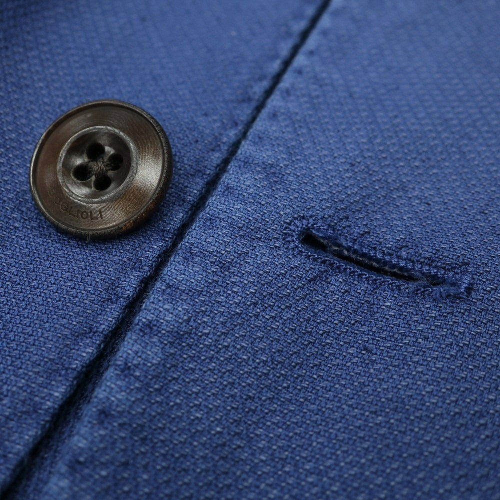 【中古】ボリオリ BOGLIOLI COAT コットンリネン テーラードジャケット ブルー【 44 】【 状態ランクC 】【 メンズ 】