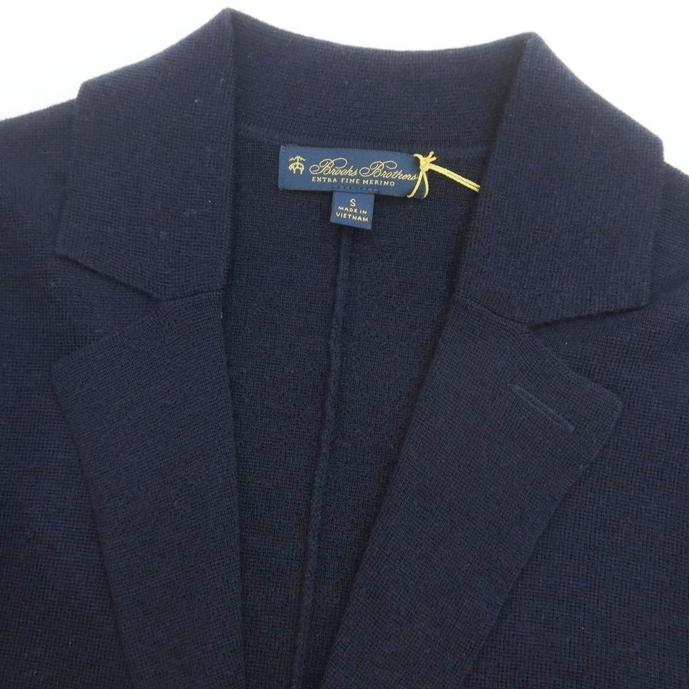 【中古】ブルックスブラザーズ Brooks Brothers ハイゲージウール ニットジャケット ダークネイビー【 S 】【 状態ランクA 】【 メンズ 】
