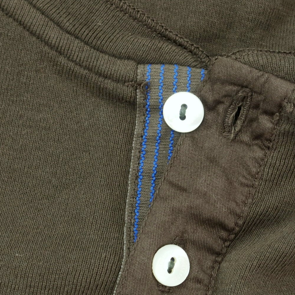 【中古】シーサー Schiesser コットン ヘンリーネック 長袖Tシャツ ダークオリーブ系【 4/S 】【 状態ランクB 】【 メンズ 】