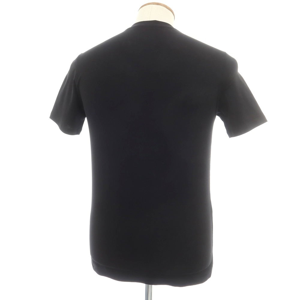 【中古】クルチアーニ CRUCIANI ストレッチ コットン クルーネック 半袖Tシャツ ブラック【 46 】【 状態ランクA 】【 メンズ 】