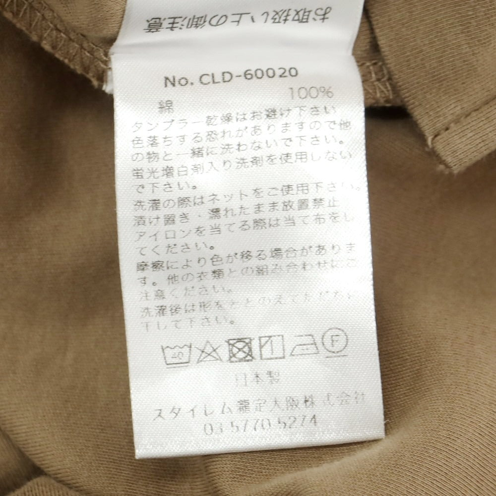 【中古】クロスクローゼット crossclothet コットン クルーネック ポケット 半袖Tシャツ ベージュ【 2 】【 状態ランクB 】【 メンズ 】