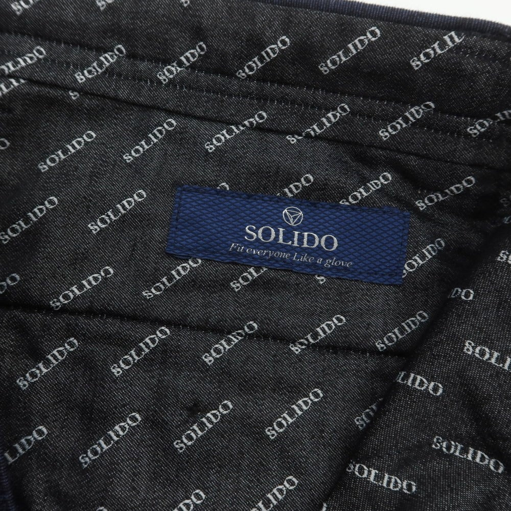 【中古】ソリード SOLIDO コットン系 ジャージー イージースラックスパンツ ネイビー【 表記なし(L位) 】【 状態ランクB 】【 メンズ 】