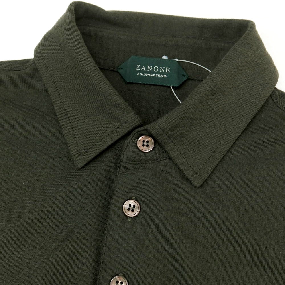 【中古】ザノーネ ZANONE アイスコットン 半袖ポロシャツ ダークオリーブ【 46 】【 状態ランクA 】【 メンズ 】