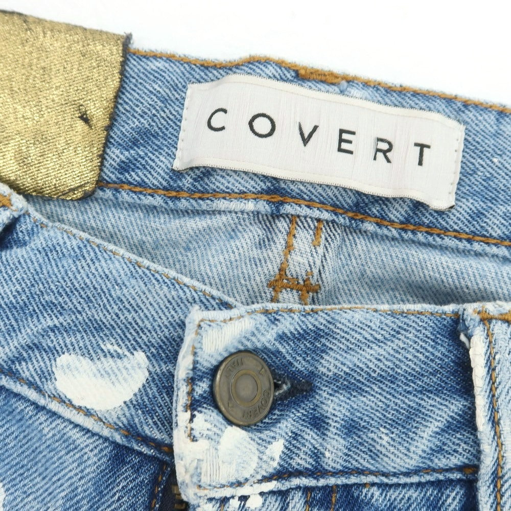 【中古】コーベルト COVERT ダメージ&ペイント加工 コットン ジーンズ デニムパンツ ブルー【 表記なし(M位) 】【 状態ランクC 】【 メンズ 】