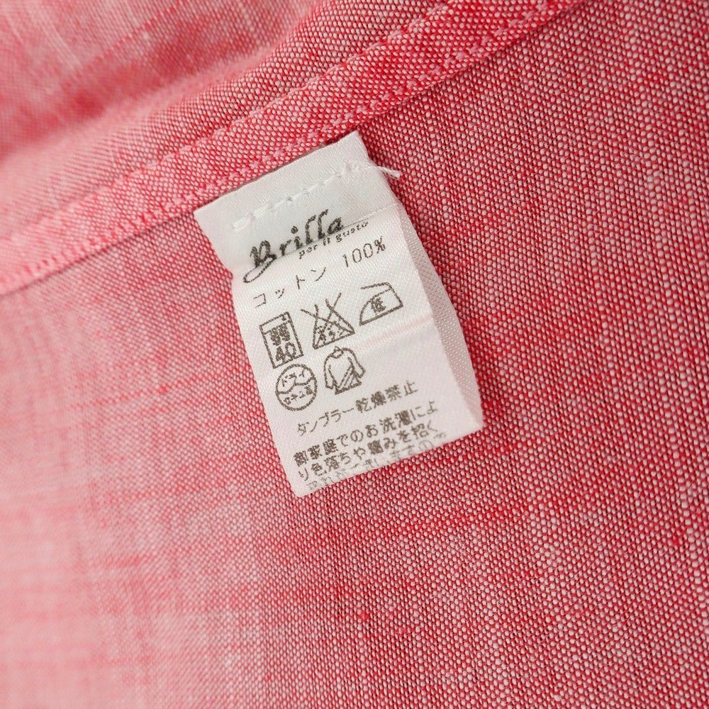【中古】ルイジボレッリ ラグジュアリーヴィンテージ LUIGIBORRELLI LUXURY VINTAGE コットン ホリゾンタルカラー ドレスシャツ ピンク【 37 】【 状態ランクB 】【 メンズ 】