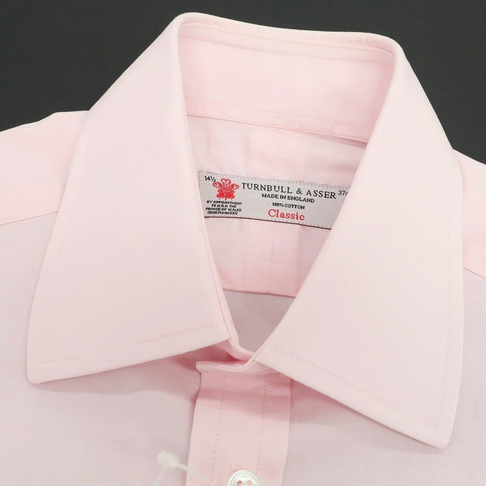 【中古】ターンブル&アッサー Turnbull & Asser コットン レギュラーカラー ドレスシャツ ライトピンク【 37 】【 状態ランクC 】【 メンズ 】