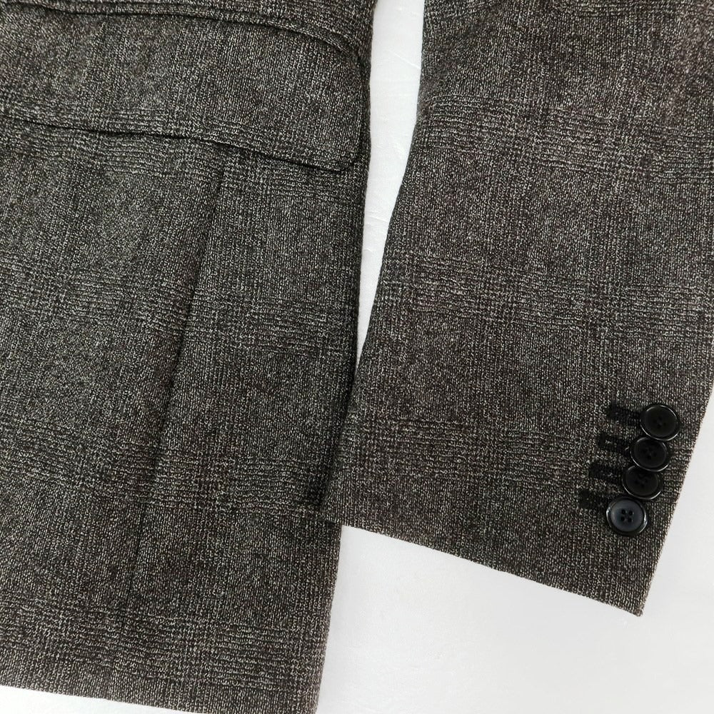 【中古】タリアトーレ TAGLIATORE ストレッチウール チェック 2つボタンスーツ ダークグレー【 48 】【 状態ランクC 】【 メンズ 】