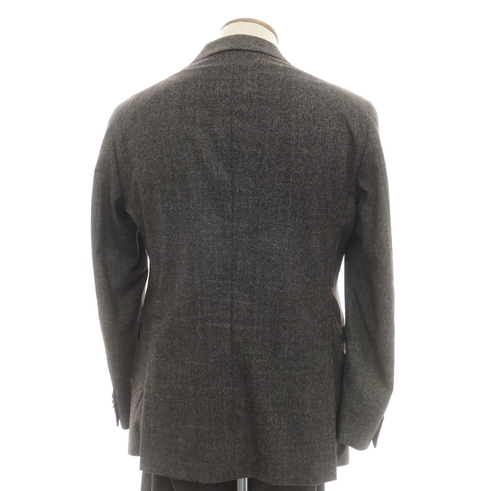 【中古】タリアトーレ TAGLIATORE ストレッチウール チェック 2つボタンスーツ ダークグレー【 48 】【 状態ランクC 】【 メンズ 】