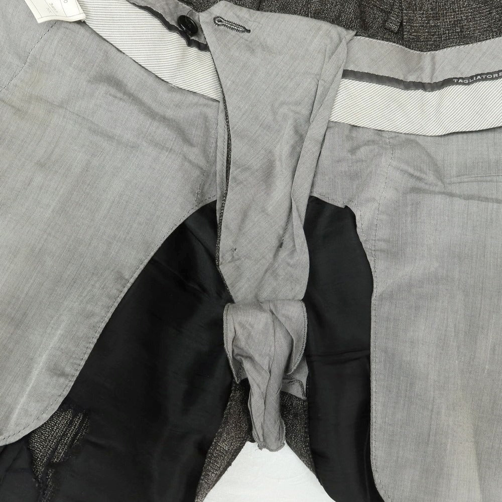 【中古】タリアトーレ TAGLIATORE ストレッチウール チェック 2つボタンスーツ ダークグレー【 48 】【 状態ランクC 】【 メンズ 】