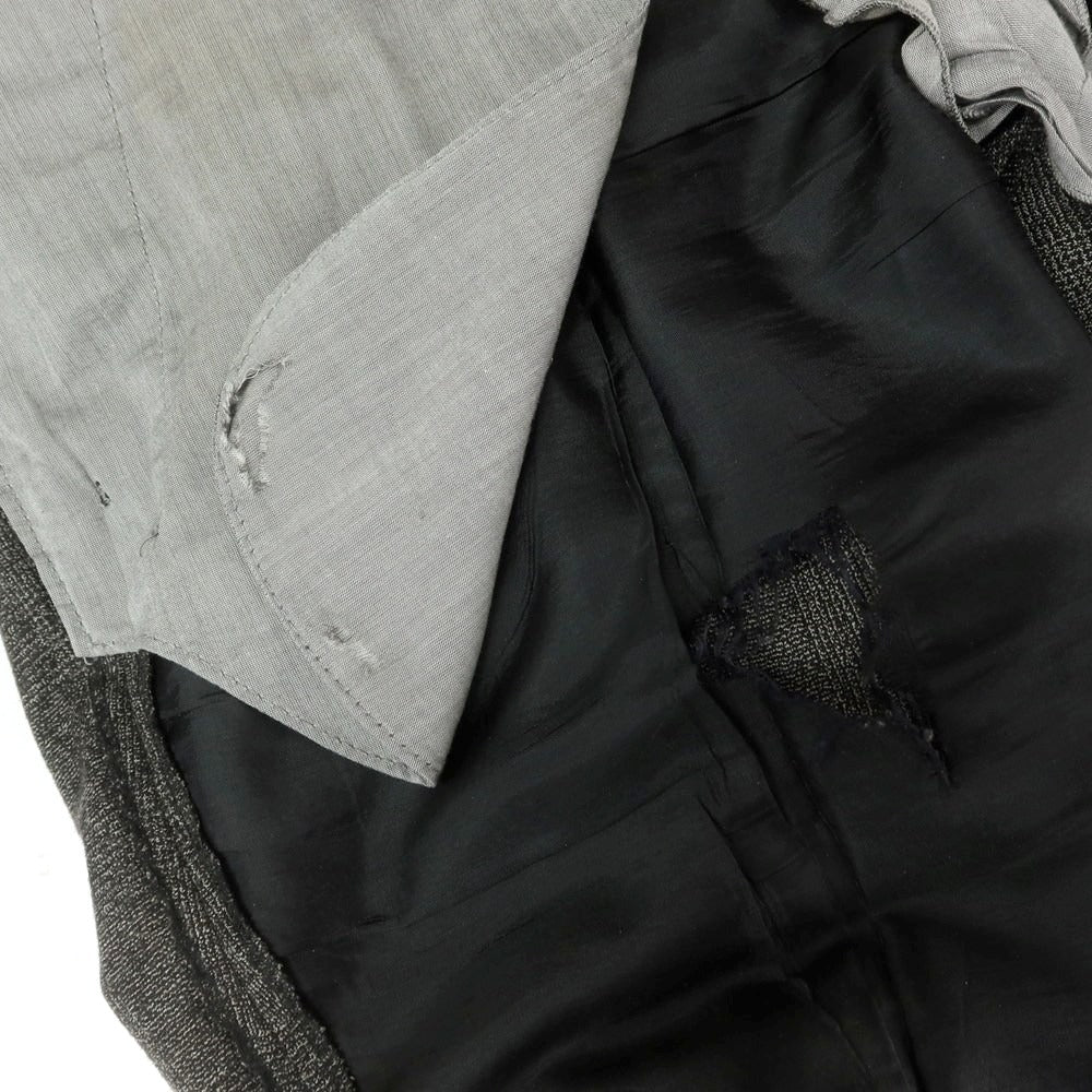 【中古】タリアトーレ TAGLIATORE ストレッチウール チェック 2つボタンスーツ ダークグレー【 48 】【 状態ランクC 】【 メンズ 】