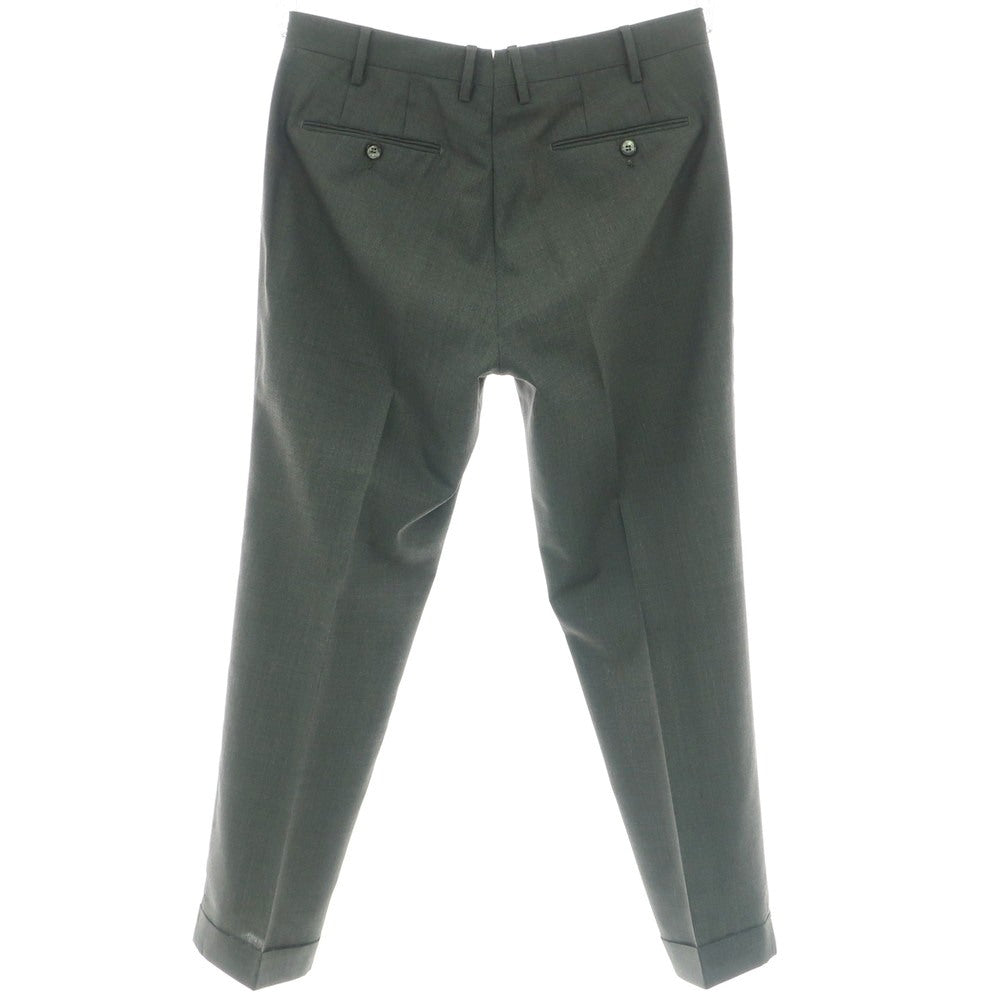 【中古】ジェルマーノ GERMANO ウール ドレススラックスパンツ ダークオリーブ系【 50 】【 状態ランクC 】【 メンズ 】