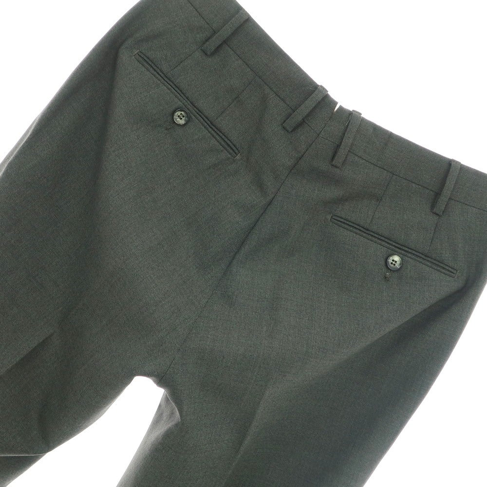 【中古】ジェルマーノ GERMANO ウール ドレススラックスパンツ ダークオリーブ系【 50 】【 状態ランクC 】【 メンズ 】