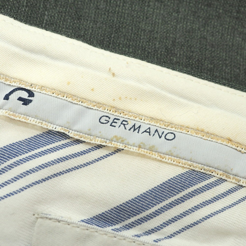 【中古】ジェルマーノ GERMANO ウール ドレススラックスパンツ ダークオリーブ系【 50 】【 状態ランクC 】【 メンズ 】