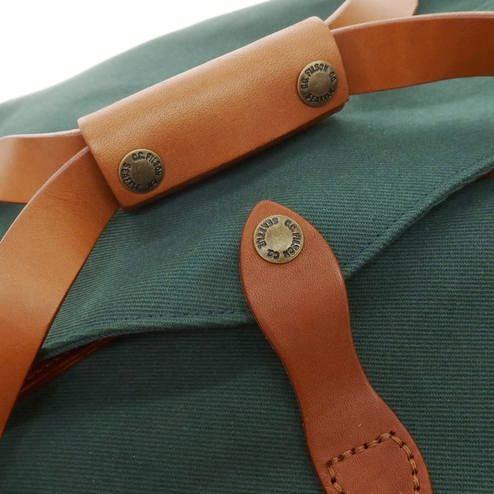 【中古】フィルソン FILSON ツイルコットン ボストンバッグ グリーンxライトブラウン【 状態ランクB 】【 メンズ 】