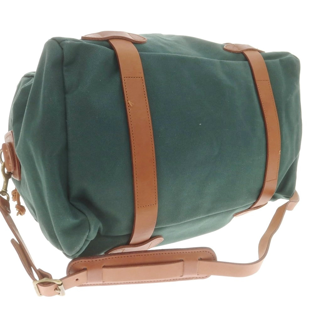 【中古】フィルソン FILSON ツイルコットン ボストンバッグ グリーンxライトブラウン【 状態ランクB 】【 メンズ 】