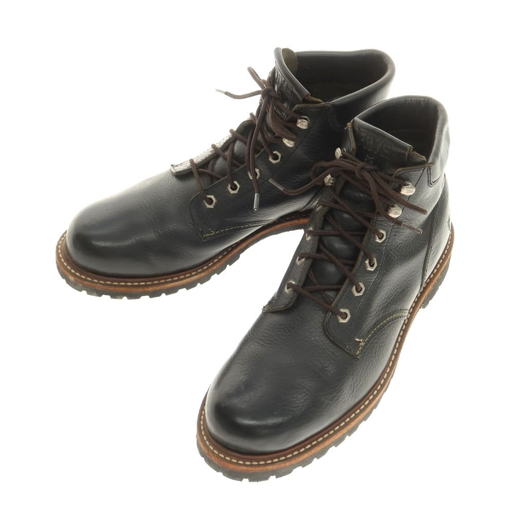 【中古】フライ ブーツ FRYE レザー ブーツワーク ブラック【 9 】【 状態ランクC 】【 メンズ 】