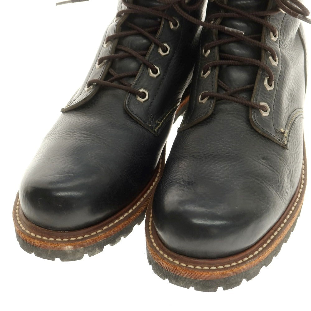 【中古】フライ ブーツ FRYE レザー ブーツワーク ブラック【 9 】【 状態ランクC 】【 メンズ 】