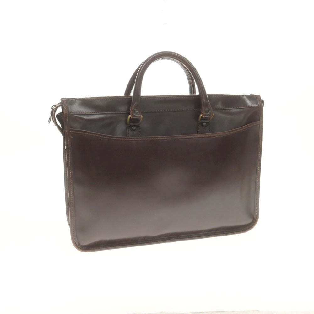 【中古】エッティンガー ETTINGER ブライドルレザー ブリーフケース ダークブラウン【 状態ランクC 】【 メンズ 】