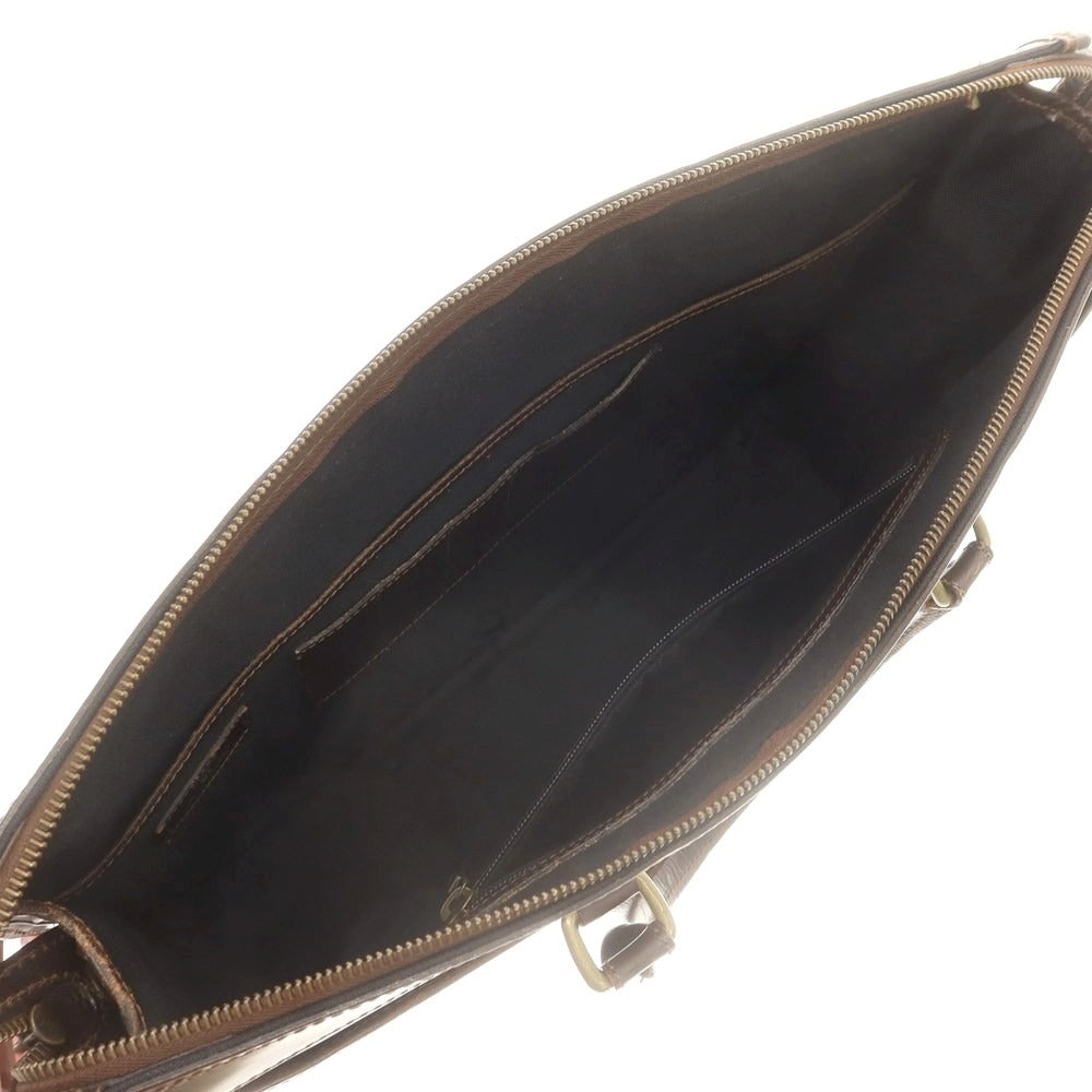 【中古】エッティンガー ETTINGER ブライドルレザー ブリーフケース ダークブラウン【 状態ランクC 】【 メンズ 】