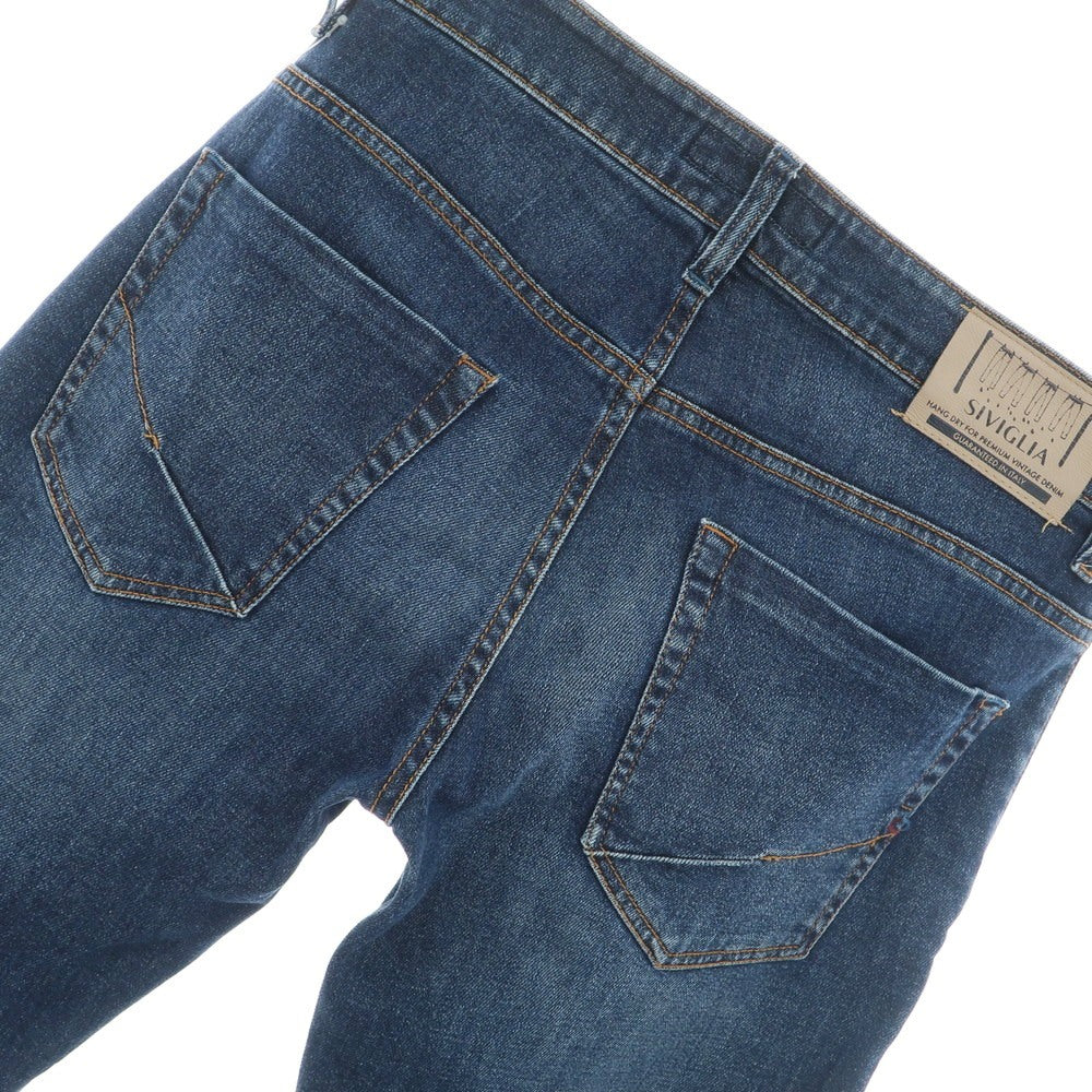 【中古】シビリア SIVIGLIA ストレッチ コットン ジーンズ デニムパンツ ネイビー【 32 】【 状態ランクB 】【 メンズ 】