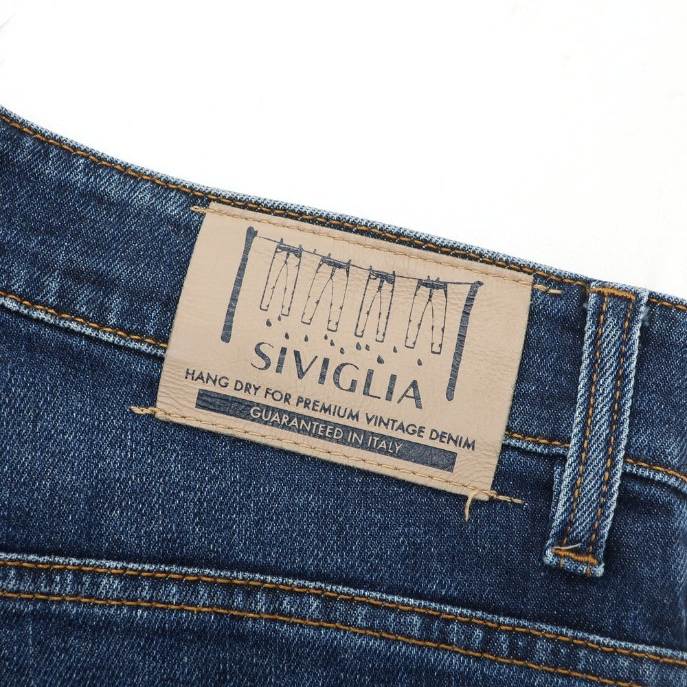 【中古】シビリア SIVIGLIA ストレッチ コットン ジーンズ デニムパンツ ネイビー【 32 】【 状態ランクB 】【 メンズ 】