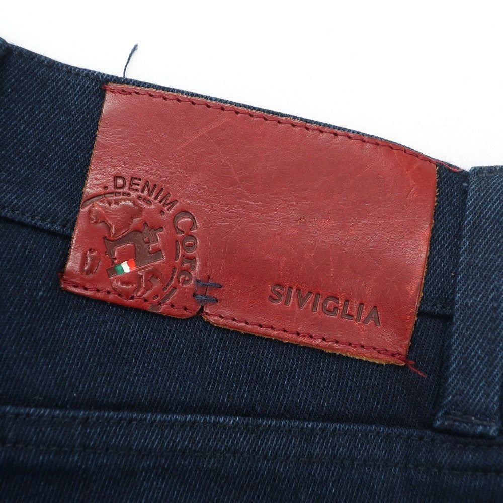 【中古】シビリア SIVIGLIA ストレッチ コットンポリエステルレーヨン デニムパンツ ネイビー【 32 】【 状態ランクB 】【 メンズ 】