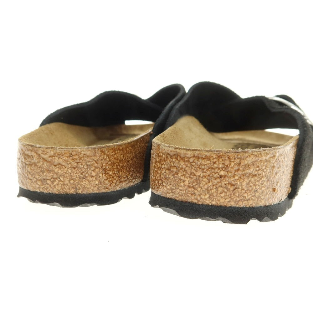 【中古】ビルケンシュトック BIRKENSTOCK Arosa Big Buckle スエード サンダル ブラック【 40 】【 状態ランクB 】【 メンズ 】