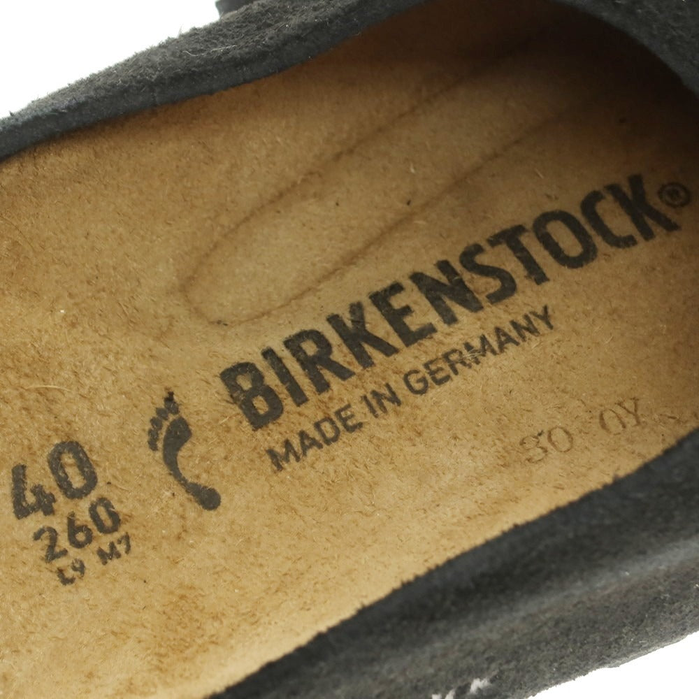 【中古】ビルケンシュトック BIRKENSTOCK Arosa Big Buckle スエード サンダル ブラック【 40 】【 状態ランクB 】【 メンズ 】