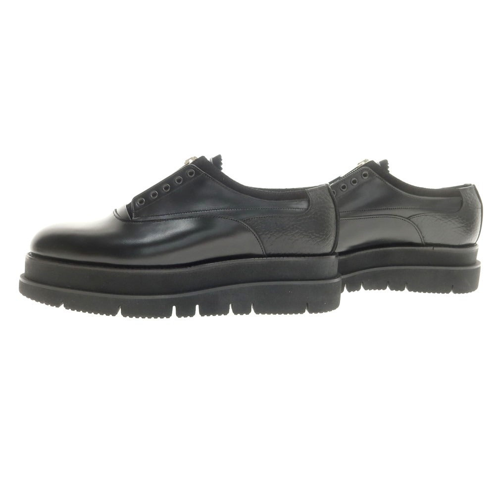 【中古】【未使用】フットザコーチャー foot the coacher レザーシューズ スニーカー ブラック【 7 】【 状態ランクS 】【 メンズ 】