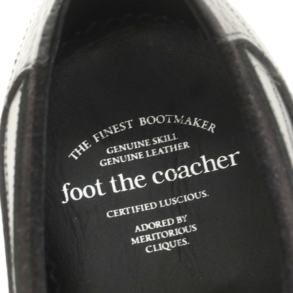 【中古】【未使用】フットザコーチャー foot the coacher レザーシューズ スニーカー ブラック【 7 】【 状態ランクS 】【 メンズ 】