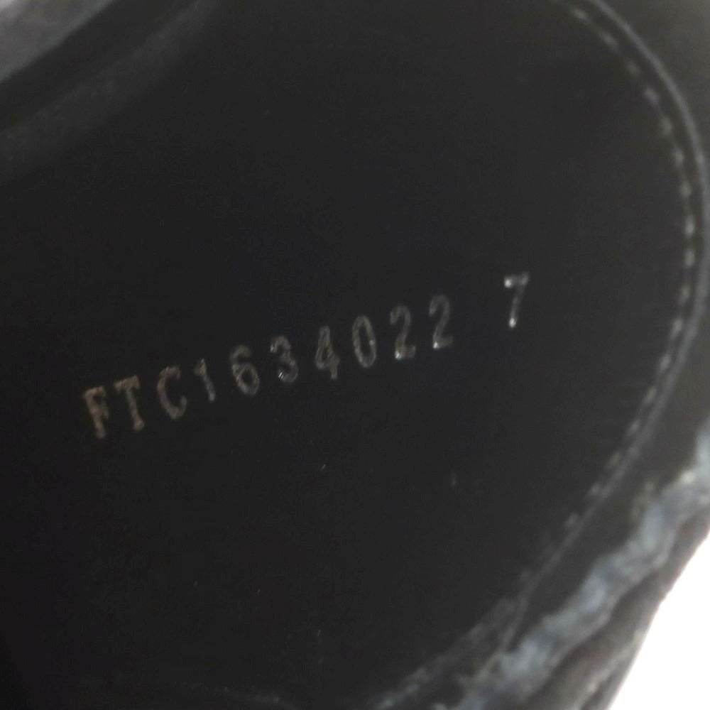 【中古】【未使用】フットザコーチャー foot the coacher レザーシューズ スニーカー ブラック【 7 】【 状態ランクS 】【 メンズ 】