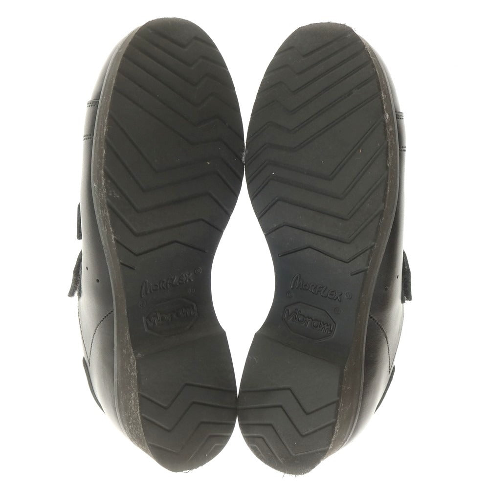 【中古】フットザコーチャー foot the coacher レザー ベルクロスニーカー ブラック【 7 】【 状態ランクB 】【 メンズ 】