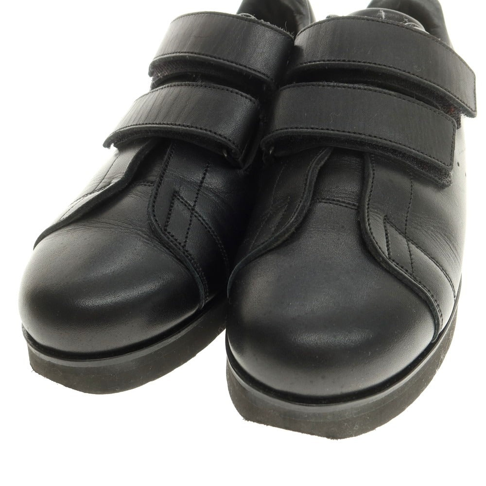 【中古】フットザコーチャー foot the coacher レザー ベルクロスニーカー ブラック【 7 】【 状態ランクB 】【 メンズ 】