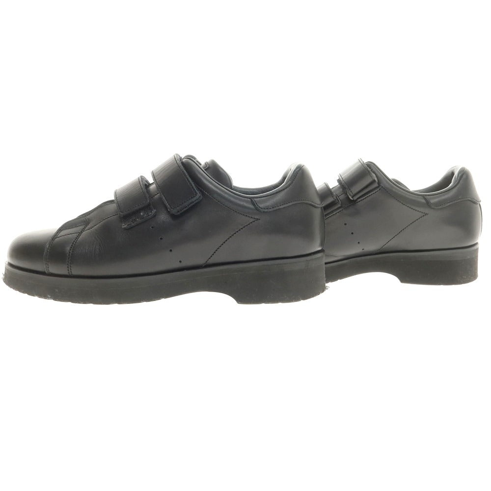【中古】フットザコーチャー foot the coacher レザー ベルクロスニーカー ブラック【 7 】【 状態ランクB 】【 メンズ 】