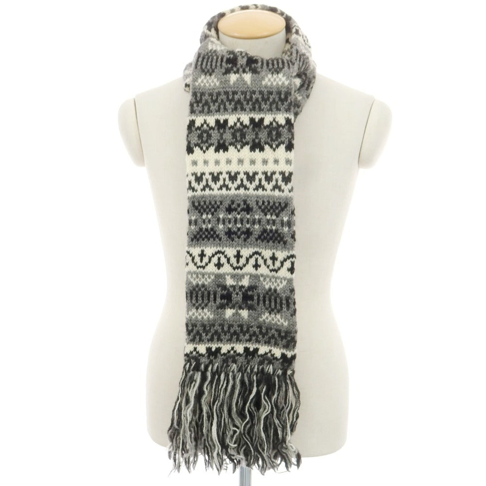 【中古】ハイランド2000 HIGHLAND2000 ウール マフラー グレーxホワイト【 状態ランクB 】【 メンズ 】