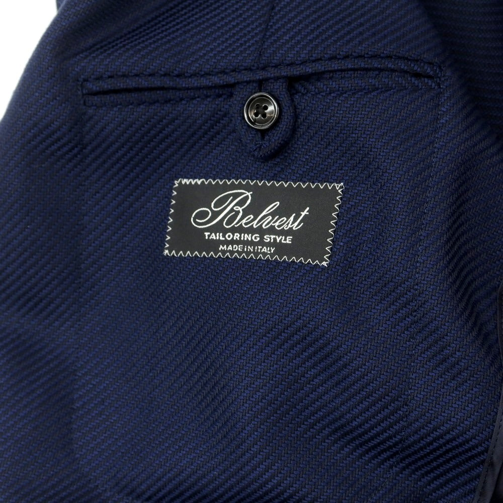 【新品】ベルベスト Belvest JACKET IN THE BOX ウール 3B テーラードジャケット ネイビー【 44 Drop7 】【 状態ランクN 】【 メンズ 】
