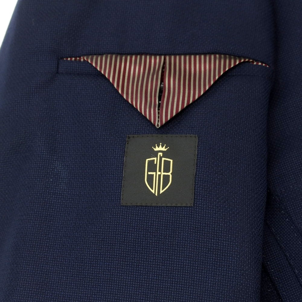 【新品】エルネスト ernesto GFB ホップサック ウール 2B テーラードジャケット ネイビー【 44 Drop8 】【 状態ランクN 】【 メンズ 】