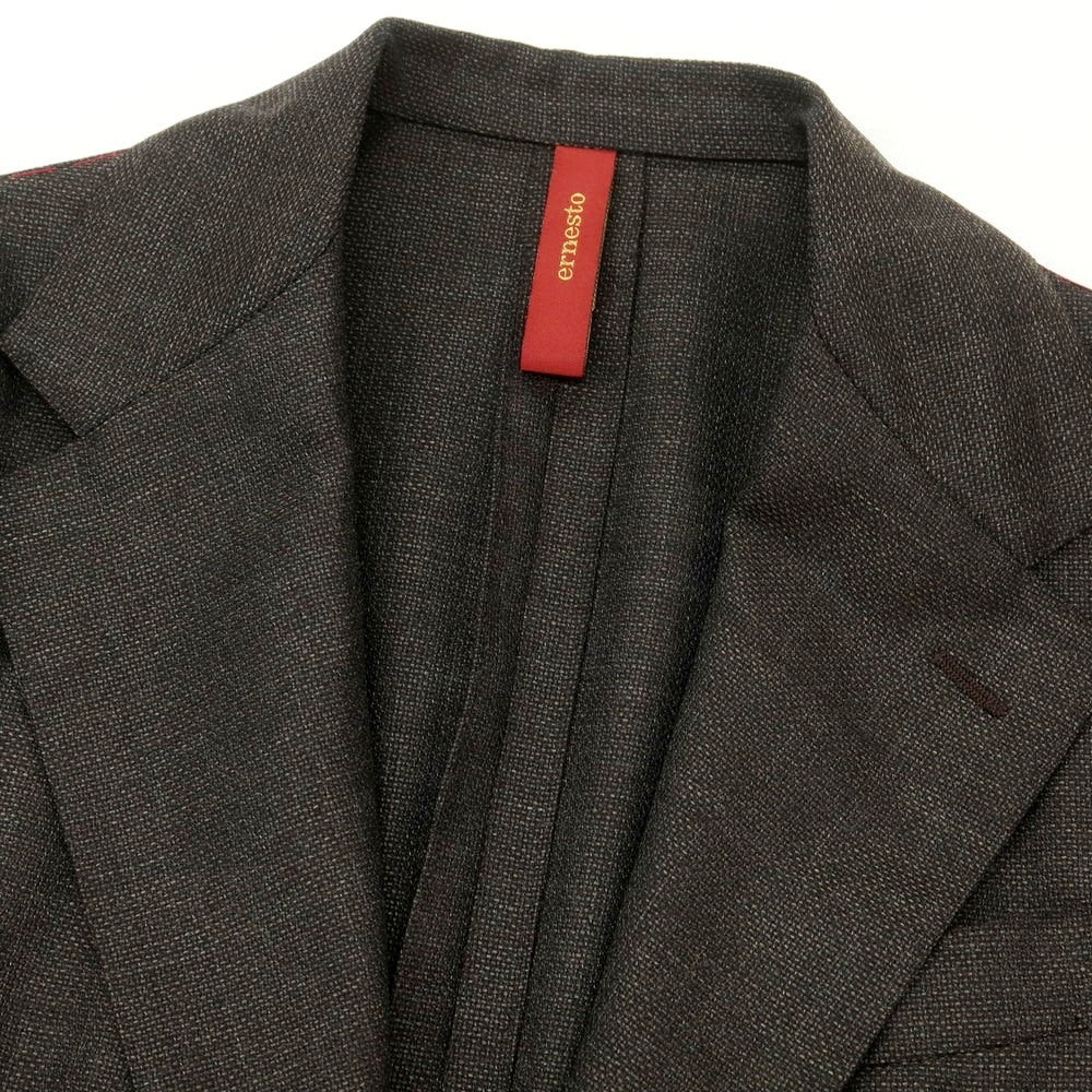 【新品】エルネスト ernesto GFB ホップサック ウール 2B テーラードジャケット ダークアッシュブラウン【 52 Drop8 】【 状態ランクN 】【 メンズ 】