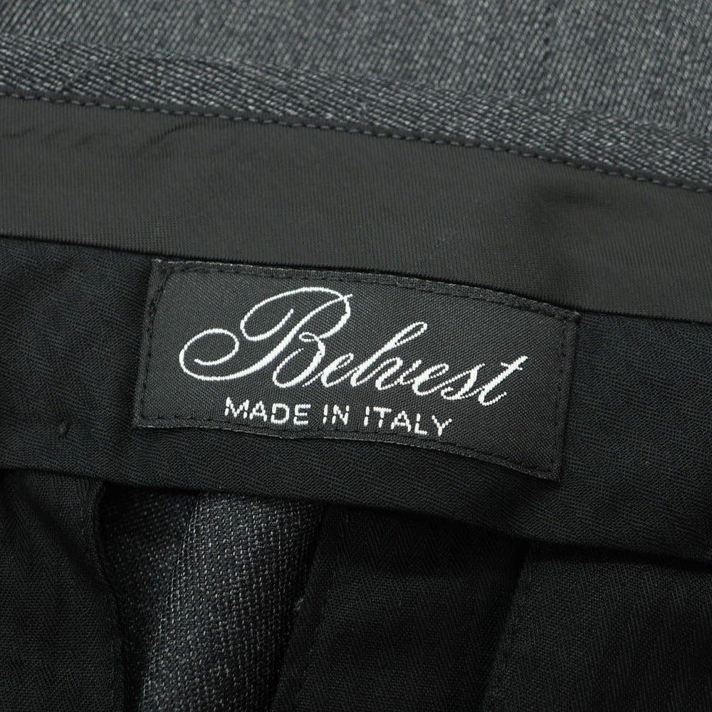 【新品アウトレット】ベルベスト Belvest ウール ドレススラックスパンツ チャコール【 46 】【 状態ランクN- 】【 メンズ 】