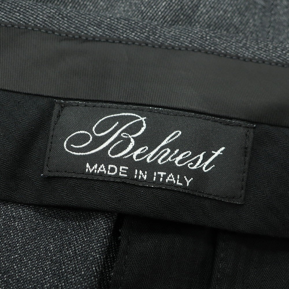 【新品】ベルベスト Belvest ウール ドレススラックスパンツ チャコール【 48 】【 状態ランクN 】【 メンズ 】