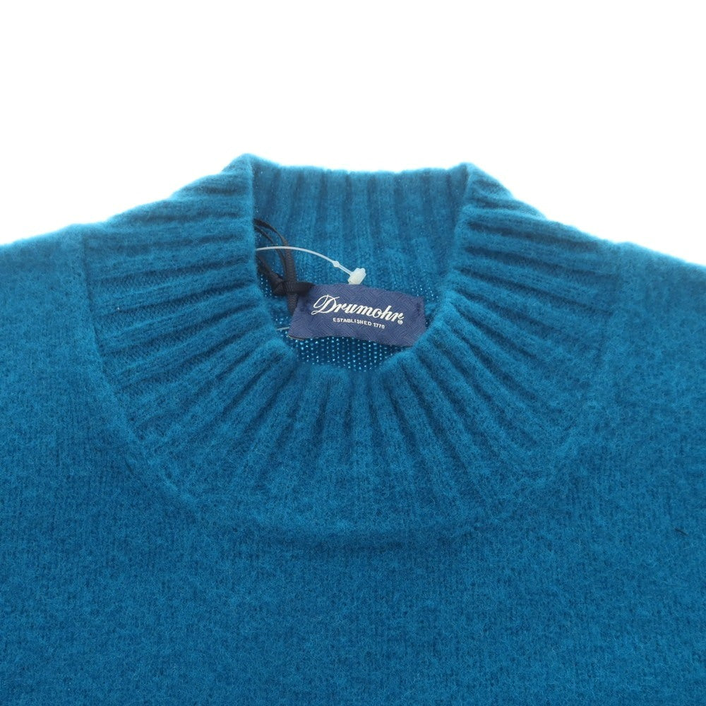 【新品】ドルモア DRUMOHR ウール モックネック プルオーバーニット ターコイズブルー【 46 】【 状態ランクN 】【 メンズ 】